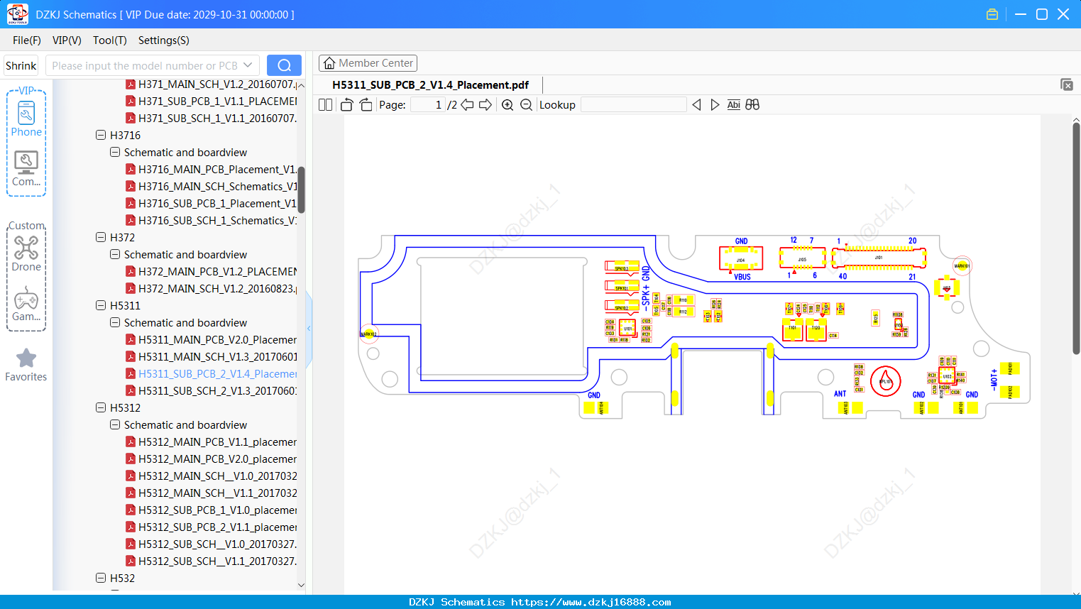 Infinix H5311_SUB_PCB_2_V1.4_Placement